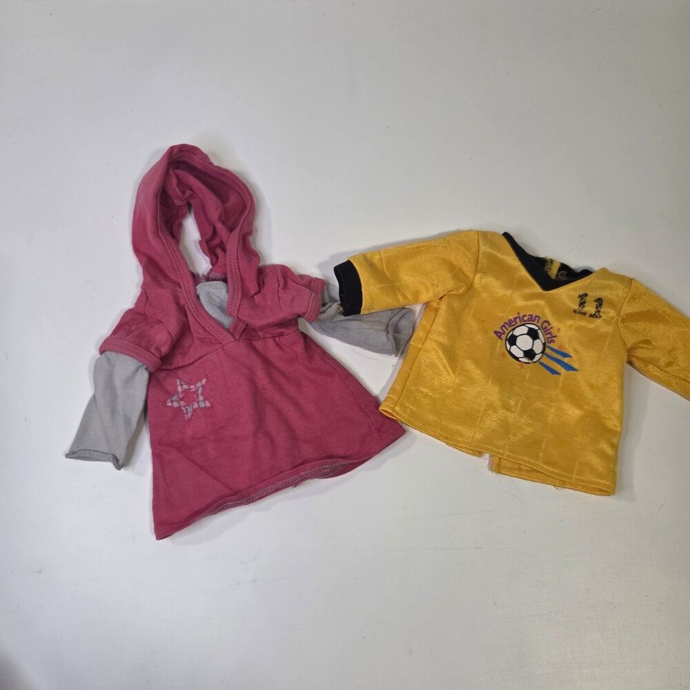 American Girls Doll Clothes Pink Hoodie and Soccer Jersey